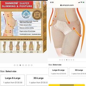 NWT Shape Wear Sankom High Waist Shorts XXL